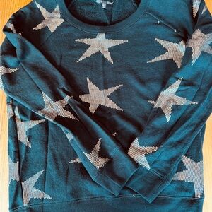 Star Patterned Black Crew